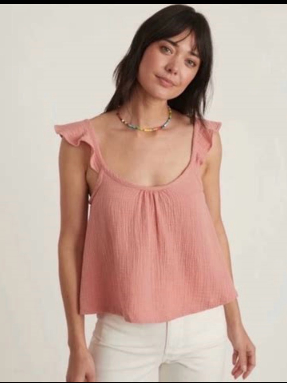 Nwt Marine Layer Jude Flutter Sleeve Tank Top